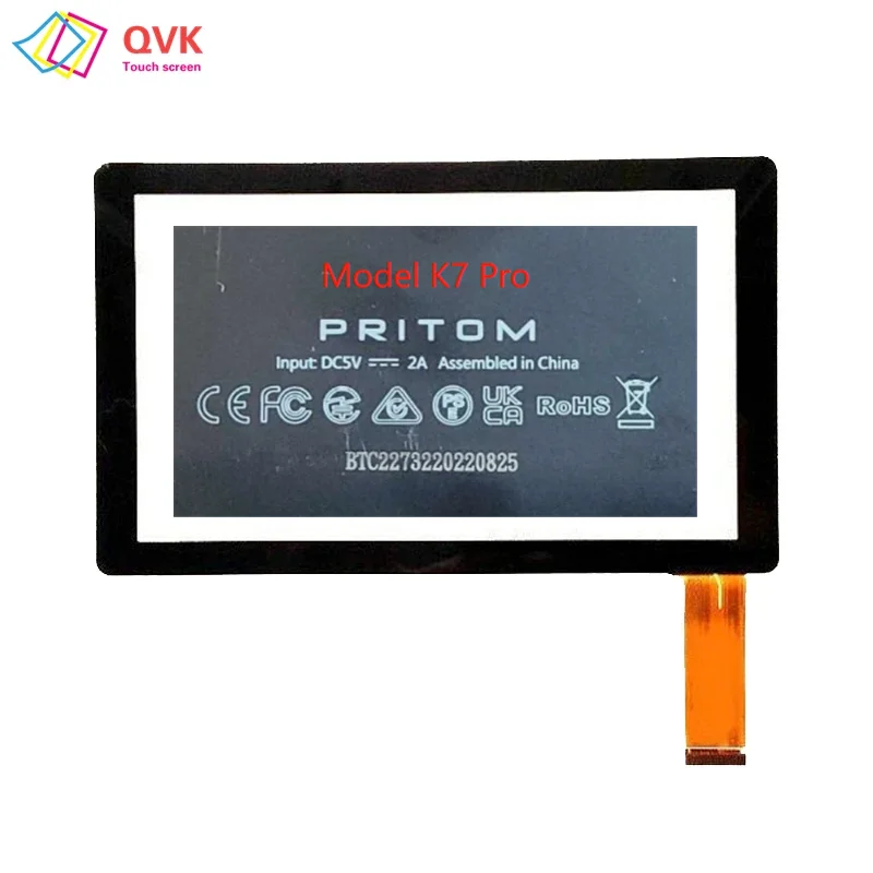 שחור 7 אינץ 'עבור PRITOM K7 Pro ילדים טאבלט מסך מגע קפסיטיבי חיישן חיצוני פאנל זכוכית מודל K7-Pro