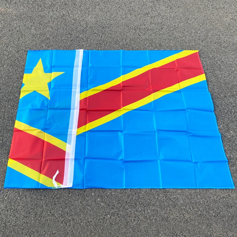 90x150cm Congo République Démocratique du Congo Bannière Drapeau
