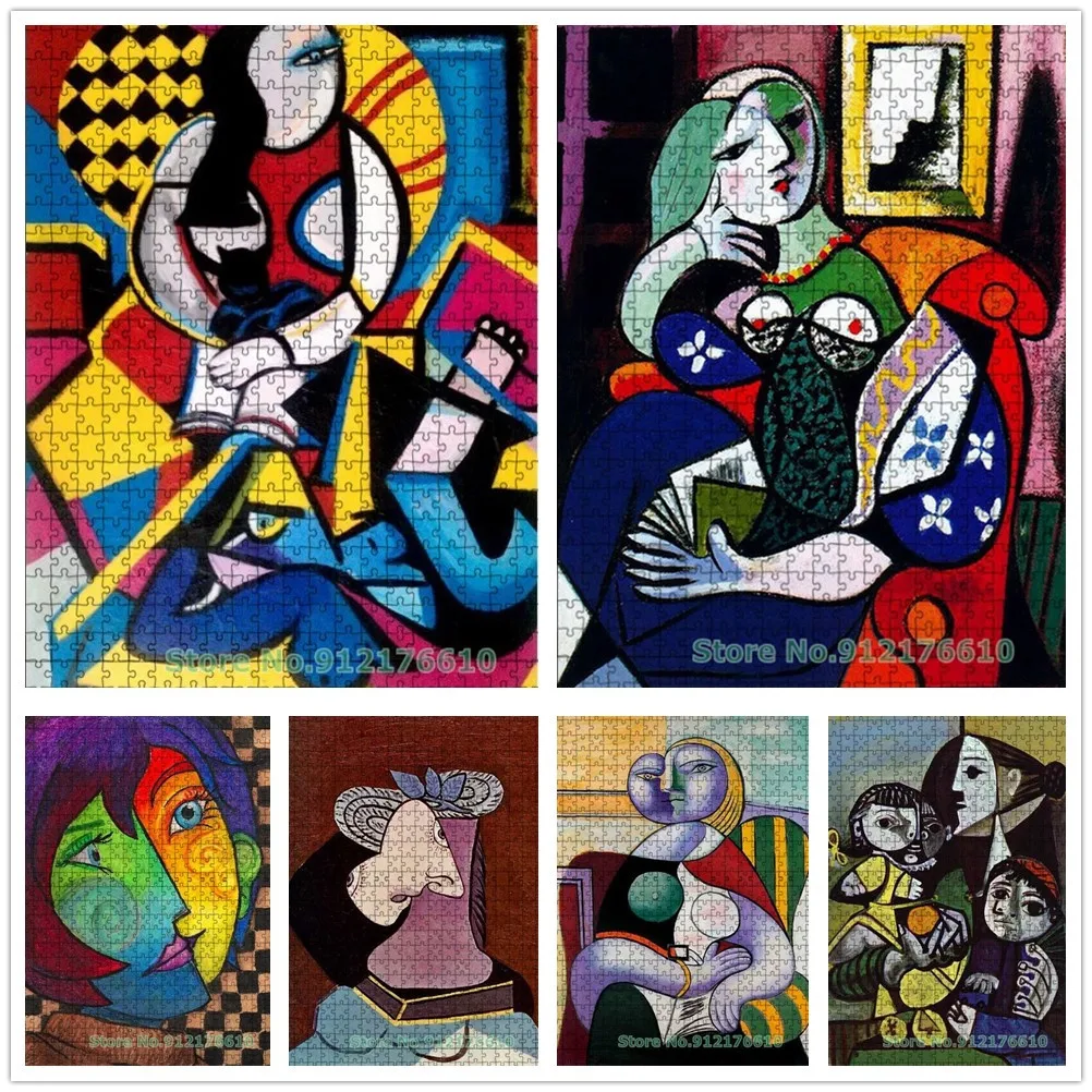 Puzzle 1000 Pezzi Pablo Picasso - Impossible Puzzle, Pittura Ad Olio, Poster Incluso, 75x50cm