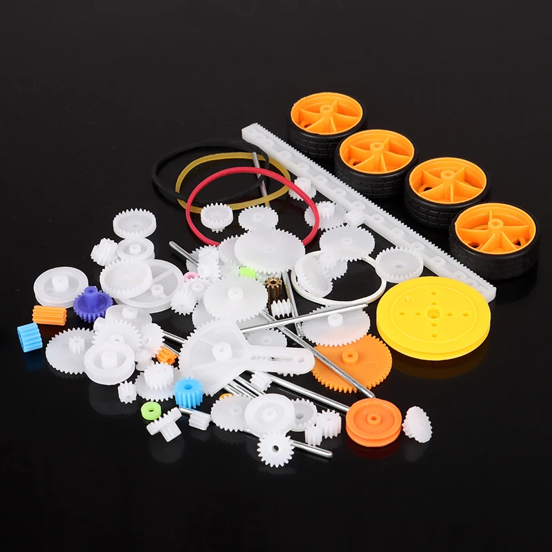 78pcs Gearbox toy robot motor plastic gear DIY model accessories