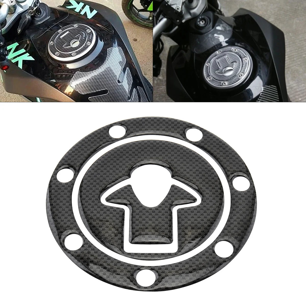 Universal Circular Rubber Motorcycle Motor Fuel Tank Protector Sticker adhesive Diameter 112mm for Honda Kawasaki Suzuki Yamaha welly 1 18 suzuki gsx r750 motorcycle models alloy model motor bike miniature race toy for gift collection