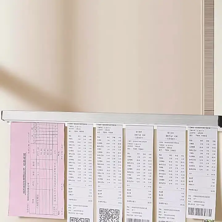 Aluminium Kassabon Organizer – Wandrek Met Ticketclip – 40 Cm – Voor Keuken, Restaurant, Café, Bar – Schroef- En Plakmontage