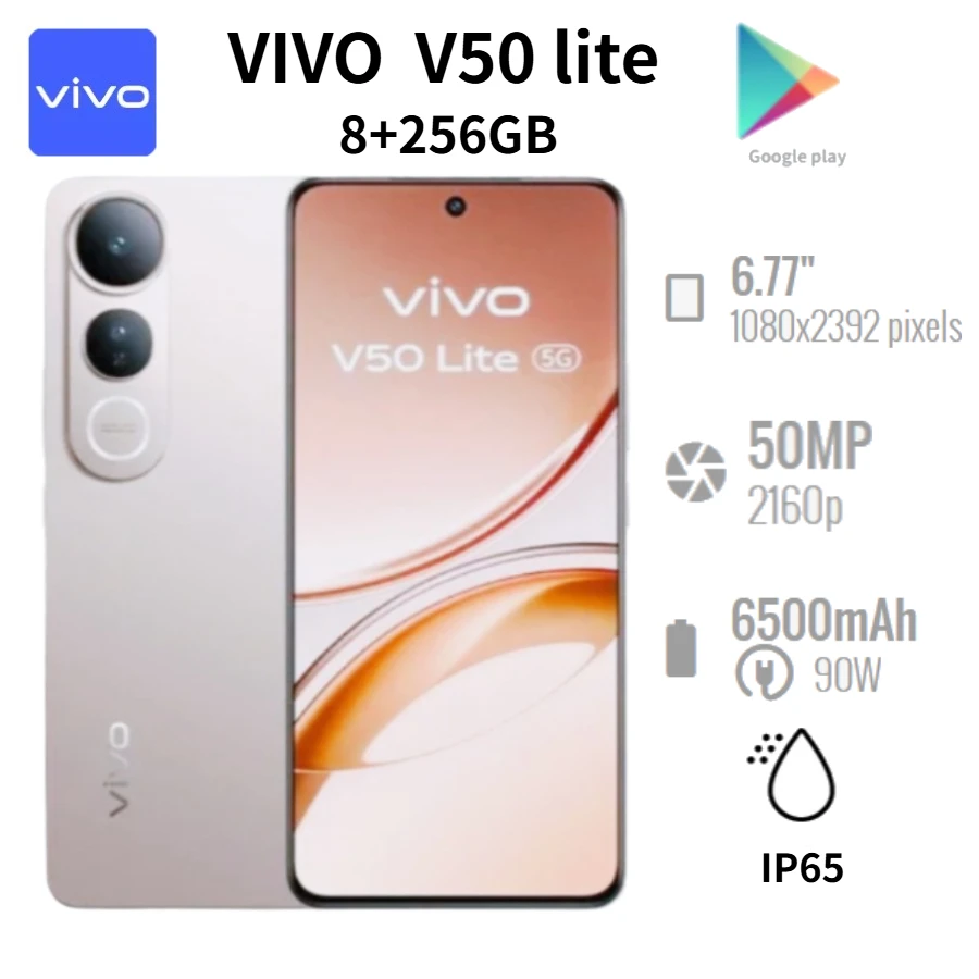 هاتف Vivo V50 Lite 5G بشاشة AMOLED وبطارية 6500 مللي أمبير