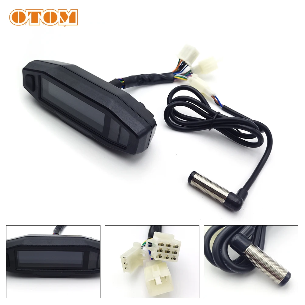

OTOM Motorcycle Universal LCD Digital Speedometer Head-up Display Odo-meter Electric Motorbike RPM Fuel Gauge For ATV UTV Car