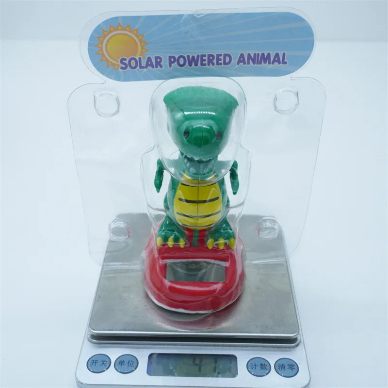 Cute Tyrannosaurus Rex Solar Toy Creative Funny Automatic Swing Doll Office Desktop Ornaments Swinging Head Dinosaur Toys