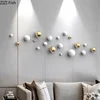 Simplicity Metal Ball Wall Hanging Ornaments Stainless Steel Spherical Crafts Aesthetic Room Decor Backdrop Display Pendants 1