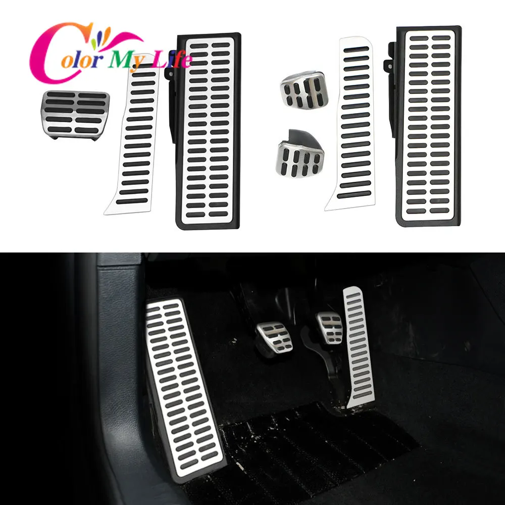 Car Pedals for Volkswagen Vw Golf 5 6 MK5 MK6 Jetta MK5 Scirocco for Skoda Octavia A6 Stainless Steel Gas Brake Rest Pedal