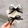 2Pcs Elegant Lace Bow Hairpins Women Fashion Red Ribbon White Floral Design Travel Casual Hair Accessory Elegant Hair Clip