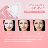 Bio-colagène véritable masque profond supplément collagène hydratant nuit masque hydrogel amélioration de l'élasticité minimisant les pores raffermissant 3