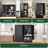 Wardrobe Closet,72" H Clothing Storage Cabinet with Storage Drawer,Metal Storage Cabinet with Adjustable Shelves and Hanging Rod 6