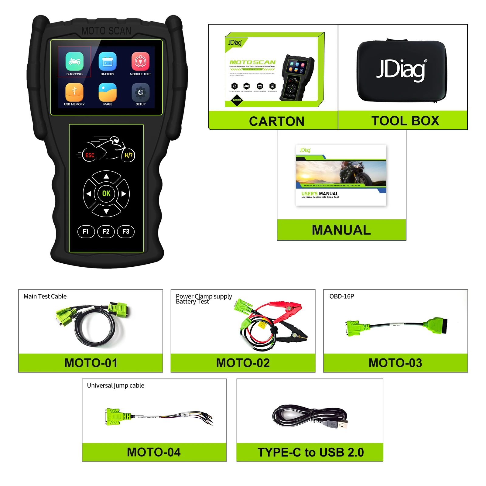 

Диагностический сканер Jdiag M100 Pro, OBD2 сканер для мотоциклов KTM/Honda/Yamaha/Kawasaki, D87D88