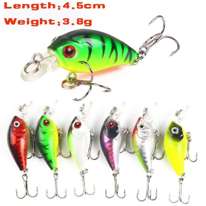 

1 PCS Minnow Fishing Lure 45mm 3.8g Crankbait Hard Bait Topwater Artificial Wobbler Bass Japan Fly Fishing Accessories