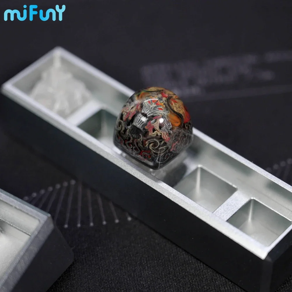 

Металлический контейнер для хранения MiFuny с колпачком для ключей, персонализированный пылесборник, колпачок для ключей из алюминиевого сплава, настольное украшение, игровые аксессуары