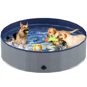 Portable Dog Pool, Foldable Pet Swimming Tub,