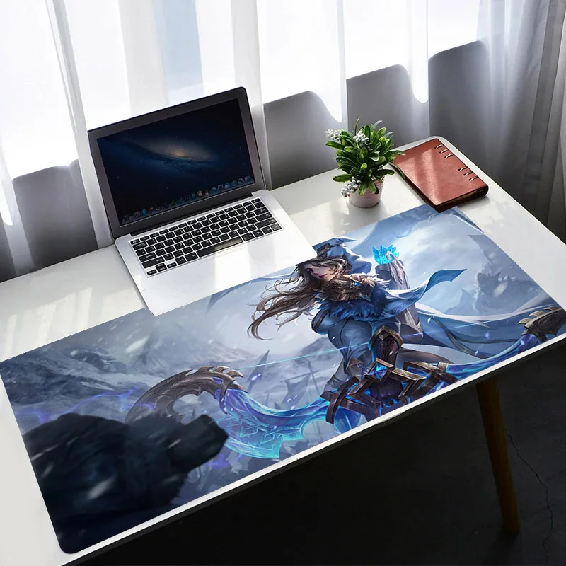 

League of Legends Ashe Gaming Mouse Pad Large Laptop Office Rubber Table Mat XXL Custom Anti Slip Carpet Anime PC Soft Mousepad