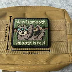 Tactical Sloth Embroidered Patch - Morale Badge with Hook & Loop Fastening (CUSTOM - 2771)