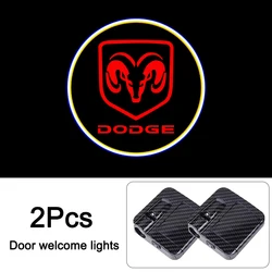 Set of 2 High - Definition Car Door Welcome Light Projector Lamps (2Pcs Dodge)