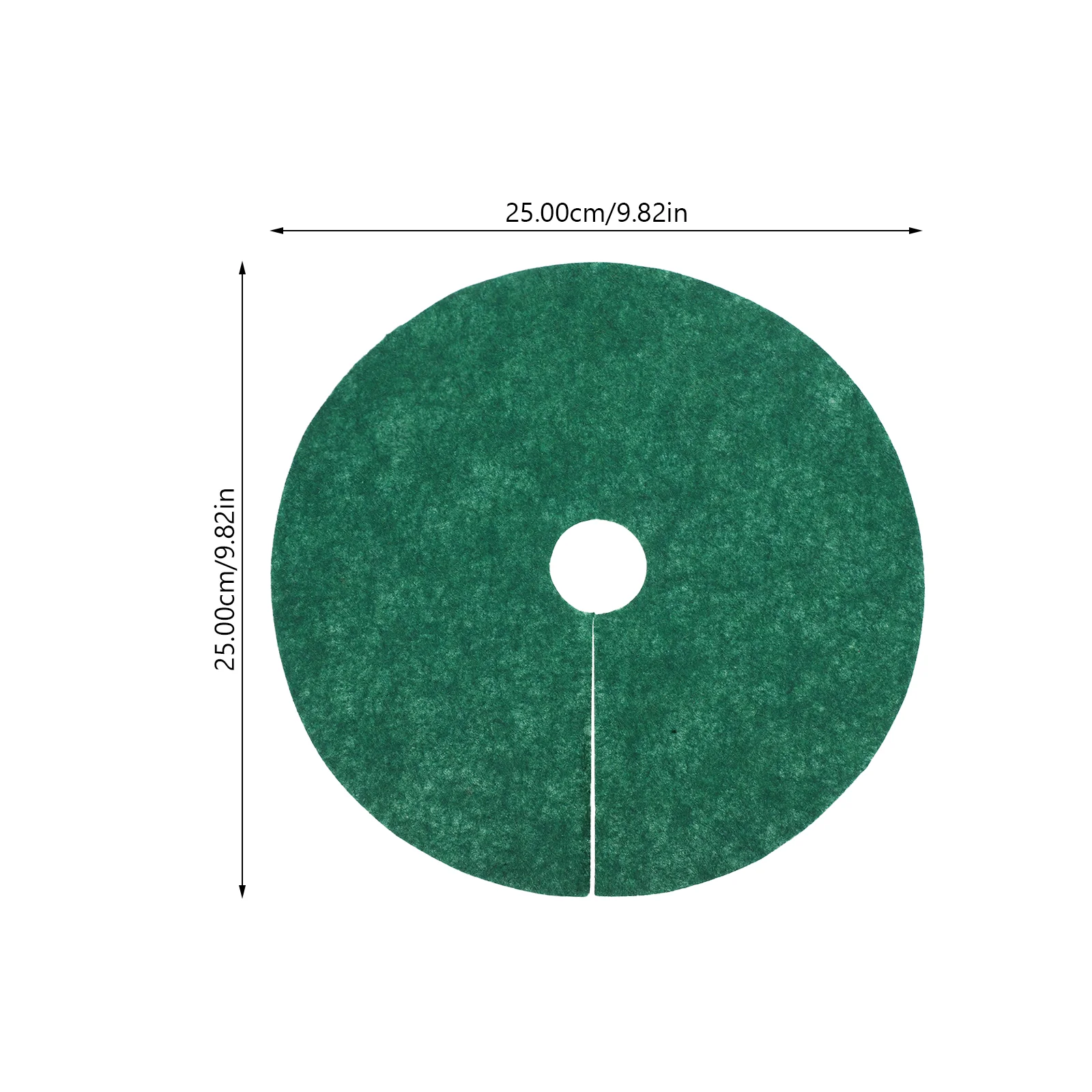 10pcs Non Woven Tree Mulch Ring Reusable Green Root Barrier Mat for Tree Protection Outdoor Gardening 25cm Outer Diameter 4cm In