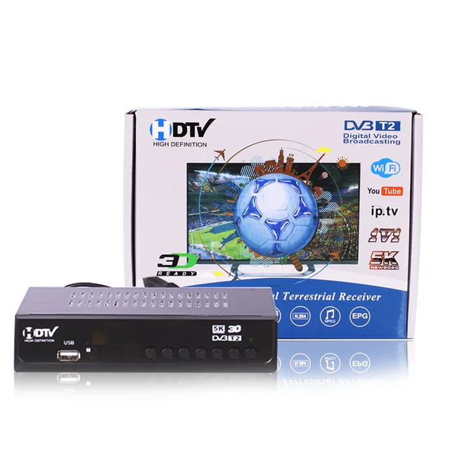Decodificador TDT Terrestre, sintonizador TDT DVB T2 Receptor Digital  terrestre Full HD /1080p/3D/H.264/Dolby/MPEG-2/4