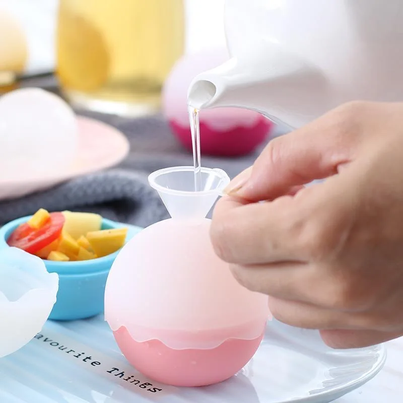 3D Round Ice Cube Mold Ice Maker Hockey Molds Whiskey Cocktail Large Ball Silicone Mould Cream Tools Kitchen Tadgets