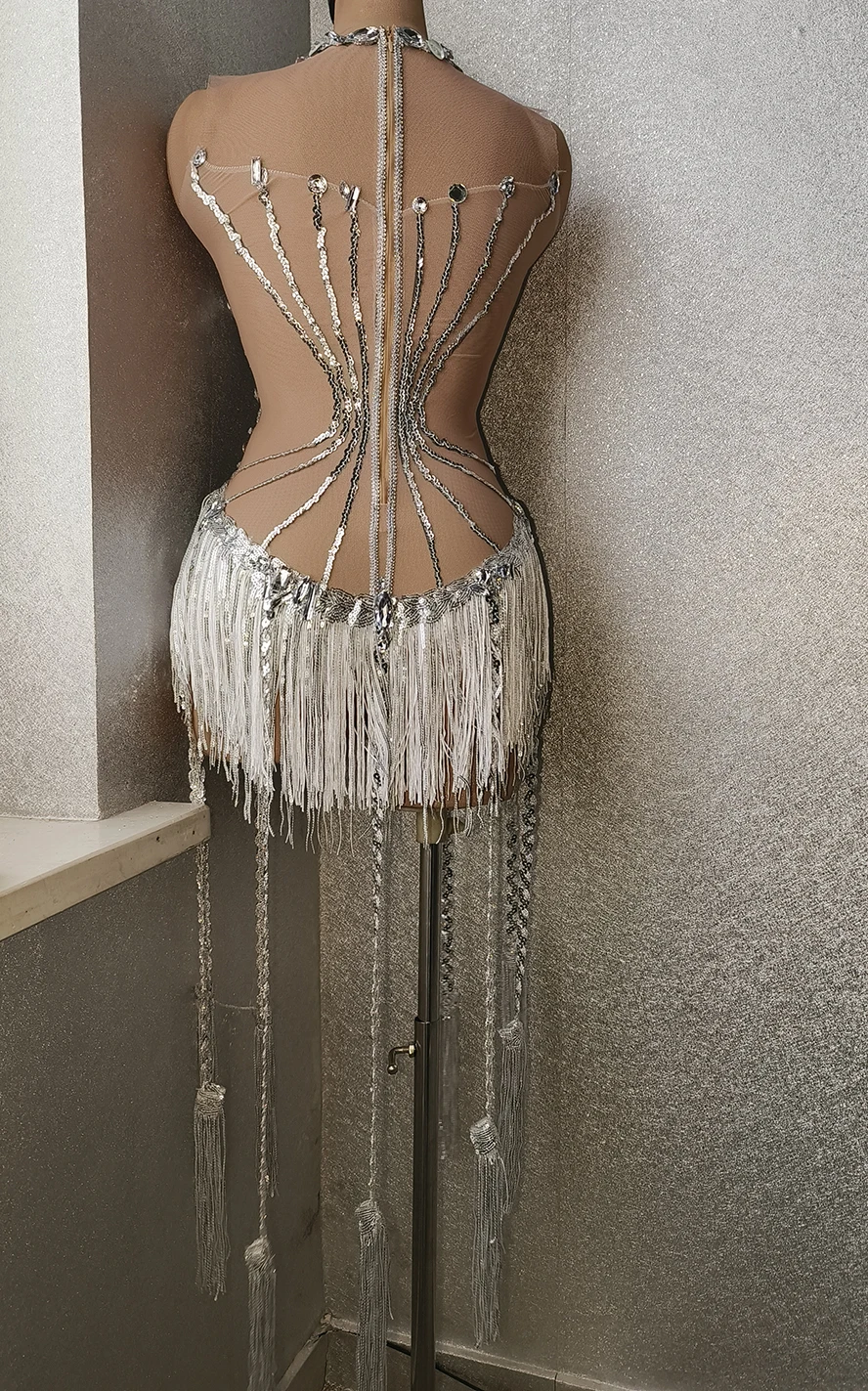 Women Dance Costume Stage Performance Costume Folk Dance Rhinestones Leotard