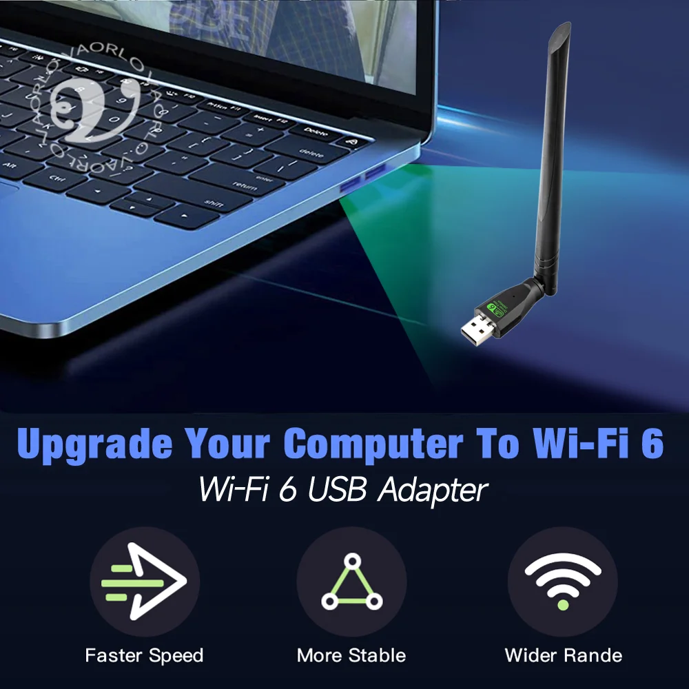WIFI 6 802.11AX USB 무선 어댑터 AX300 네트워크 카드 2.4G Wi-Fi 미니 동글 수신기 PC/노트북용 Win7/10/11 드라이브 프리