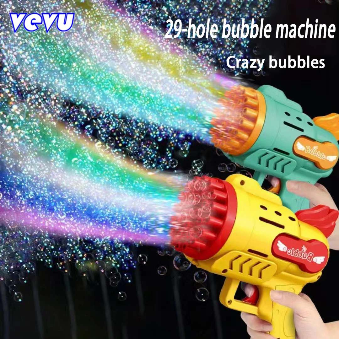 

Bubble Machine 29-Hole And 23-Hole Light-Emitting Bubble Gun Gatling Electric Bubble Machine Children'S Toys Dual Mode