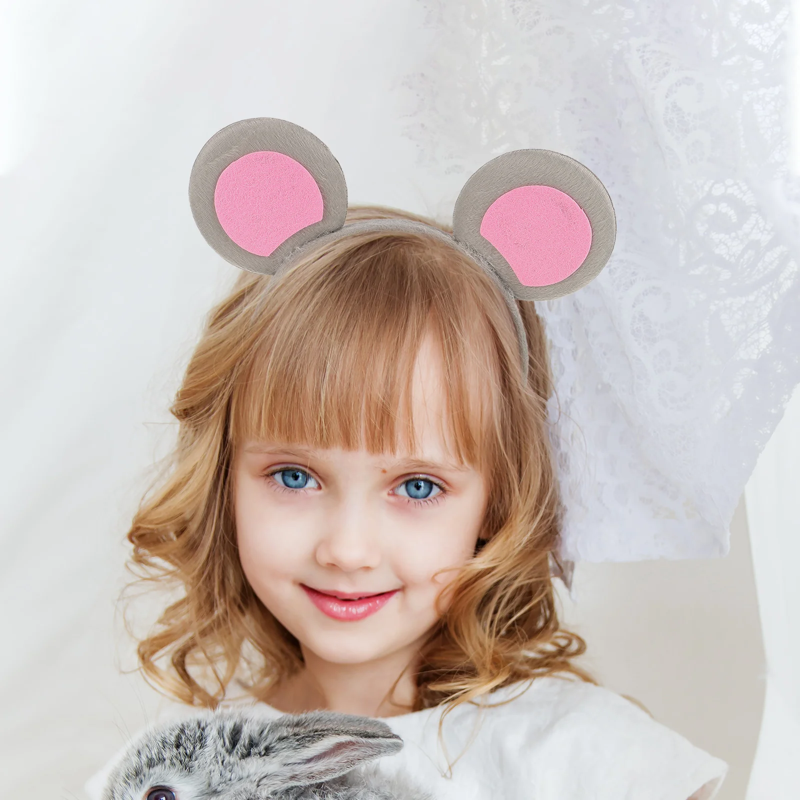 2 Sets Halloween Mouse Headdress Mouse Tail And Ears Mouse Bowtie Set Mouse Costume Accessories 3