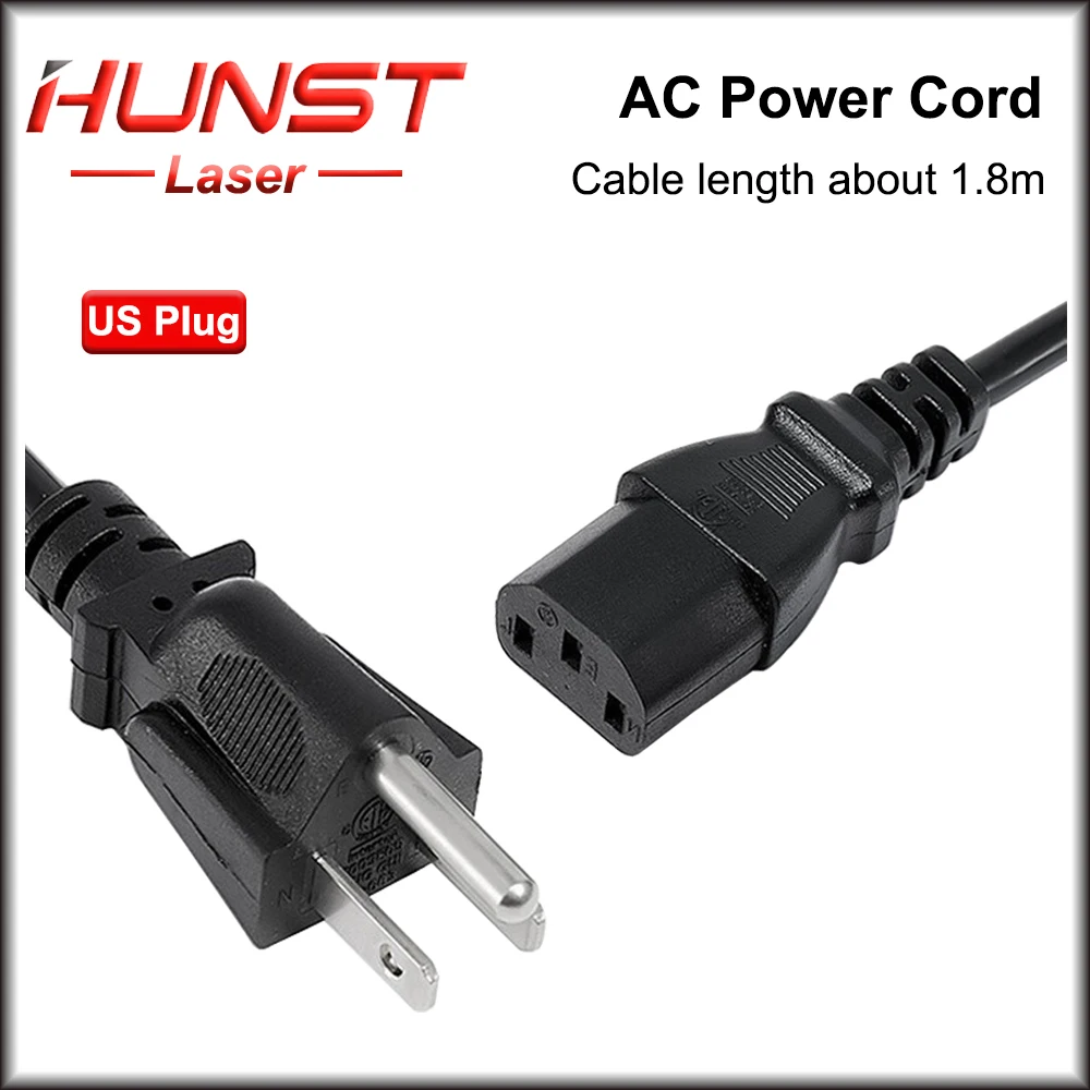 HUNST Universal Black Power Cord, 1.8 Meters