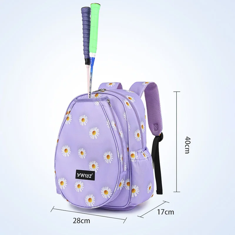 2024 New YWYAT Tennis Badminton Raquet Sports Bag Backpack Can Hold 2-3pcs Rackets Macaron Color Series Unisex 6