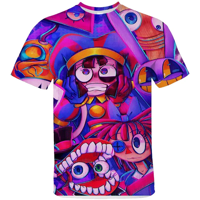 

Boy Girls 3d T-shirt The Amazing Digital Circus T-Shirt Funny Cartoon Children Clothing Kids Summer Short Sleeve Casual T Shirts