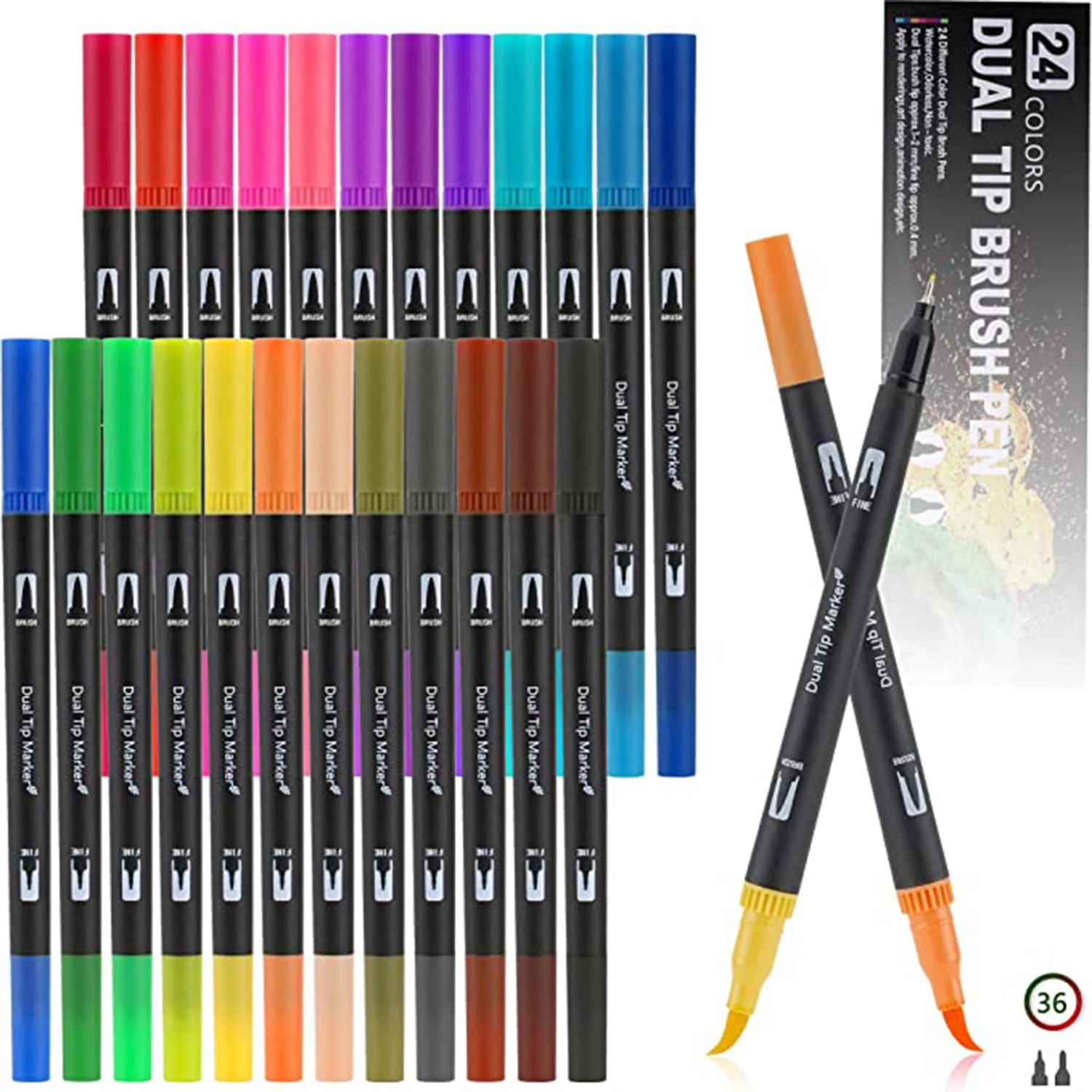 120 Colors Dual Tip Brush Art Marker Pens Coloring Markers Fine & Brush Tip  Pen for Adult Coloring Book Note Taking Art Supplier - AliExpress