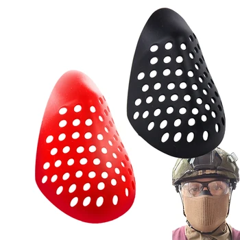 Staffa per il viso Maschera in silicone Cosplay Ourdoor Ciclismo Escursionismo Caccia Passamontagna Viso basso Mezza guscio Copertura protettiva Maschera per la bocca Prop