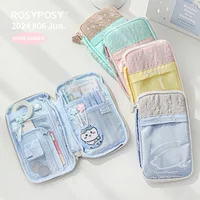 MINKYS Candy Color Big Capacity Pencil Case Pen Storage Bag Pencilcase Pencil Punch Storage Bag Kids Gift Stationery Supplies 1
