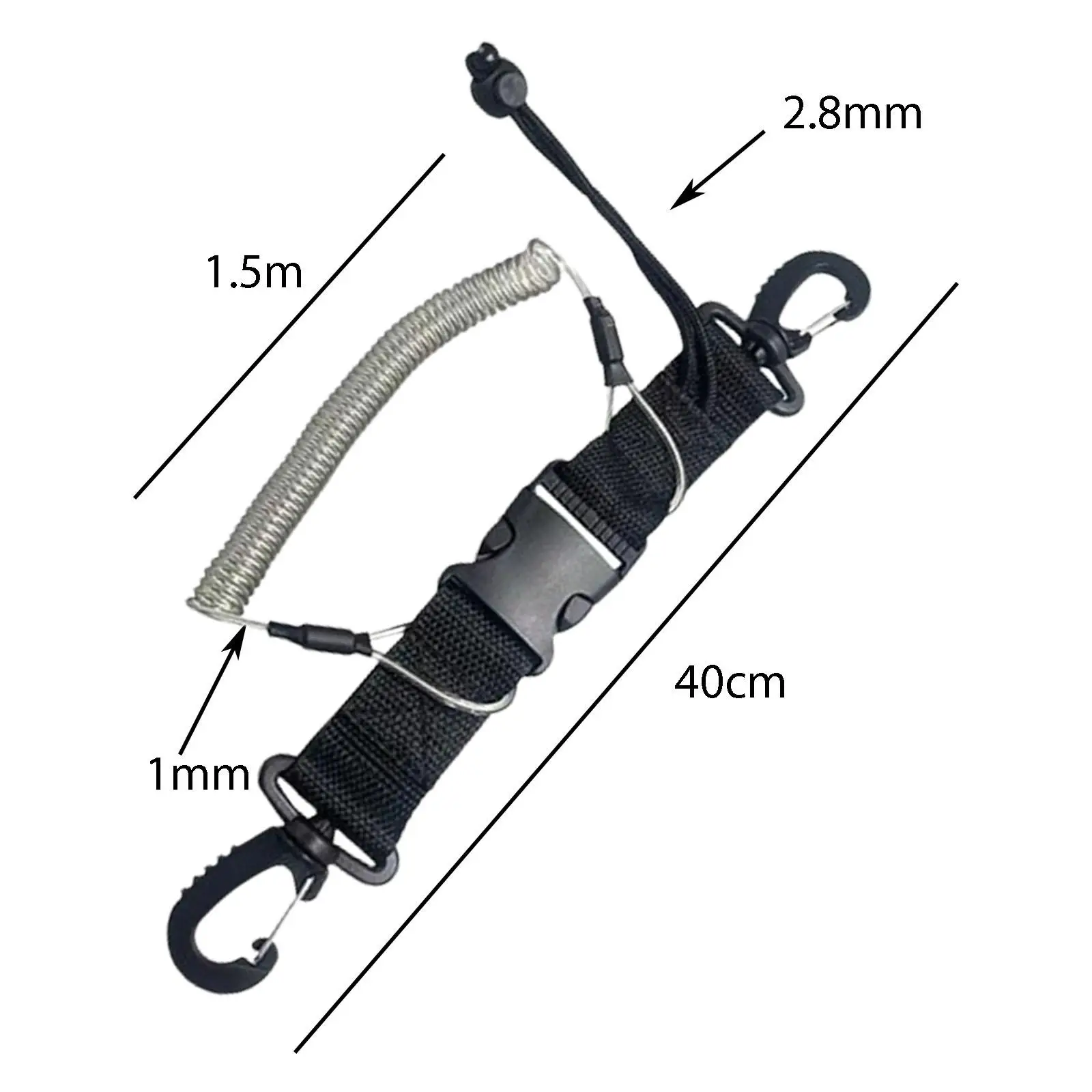 Diving Lanyard Quick Release Buckle Wrist Lanyard Camera Lanyard for Underwater Diving Snorkeling Under Water Sports Tools