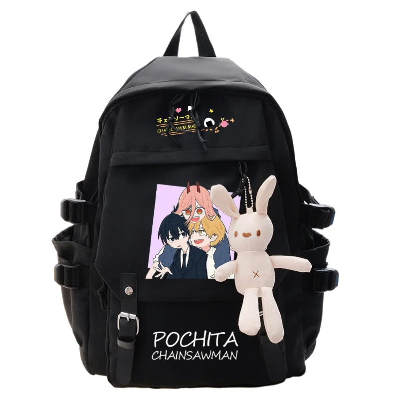 Anime Makima Angel Devil Denji Pochit Backpack Student School Book Bag Mochila Men Boy Shoulder Bags Casual Travel Bags
