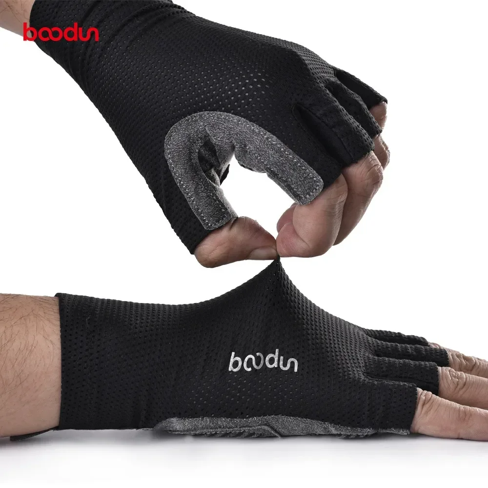 BOODUN 5 Colors Men Women Cycling Gloves Breathable Anti-shock Summer Sport Half Finger Road Bike Gloves Bicycle Racing Gloves 3