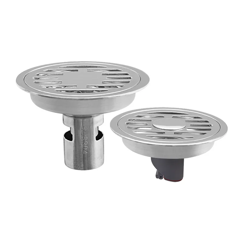 

1PC 304 Stainless Steel Floor Drain 11.5cm Odor-Proof Round Toilet Sewer Bathroom Washing Machine Floor Drain