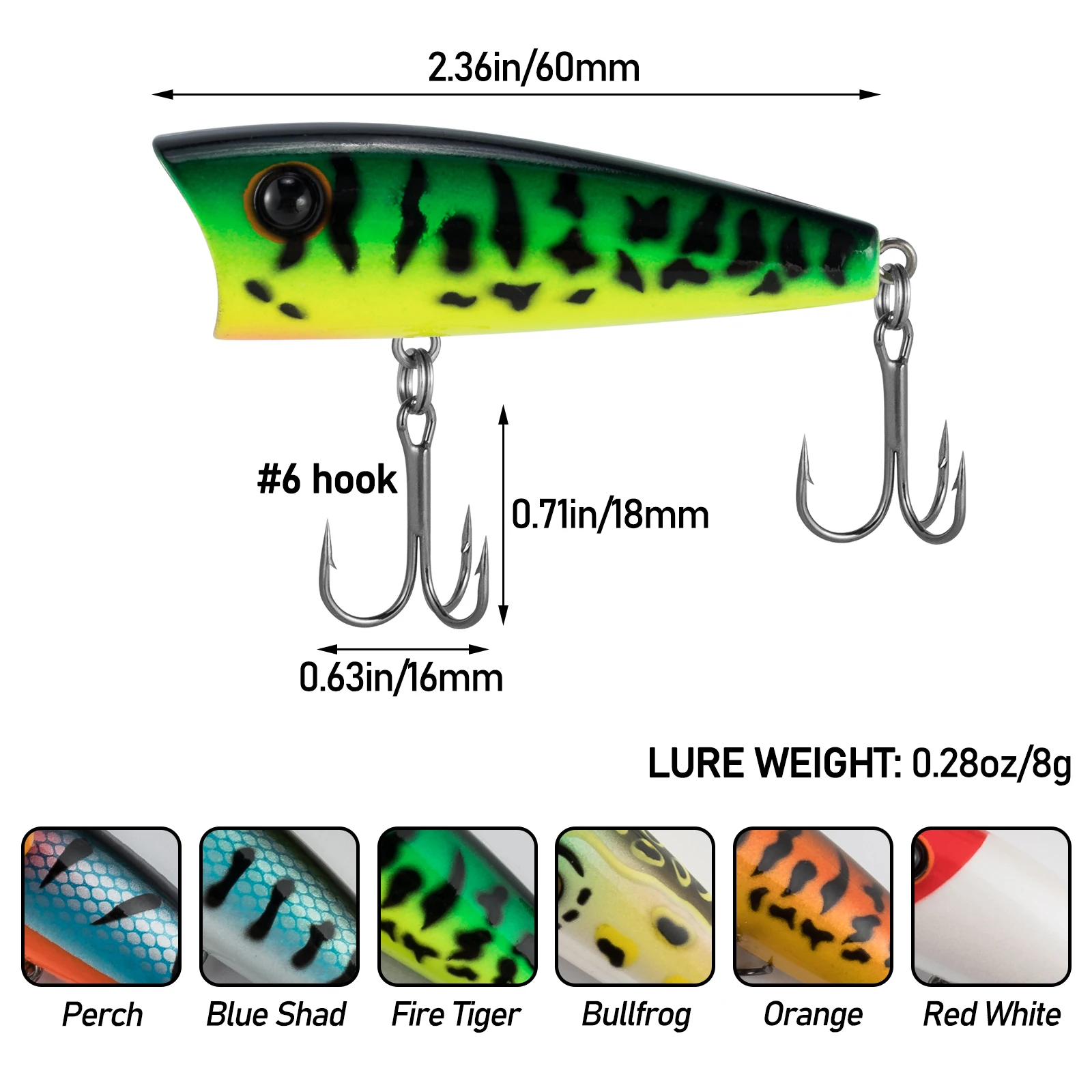 Kit de leurres de pêche minnow Popper Manivelle Appâts d'eau douce