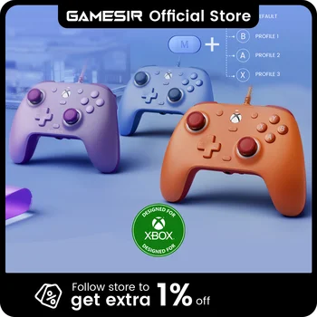 GameSir G7 SE Controller di gioco per gamepad cablato Xbox per Xbox Series X, Xbox Series S, Xbox One, PC joystick effetto Hall
