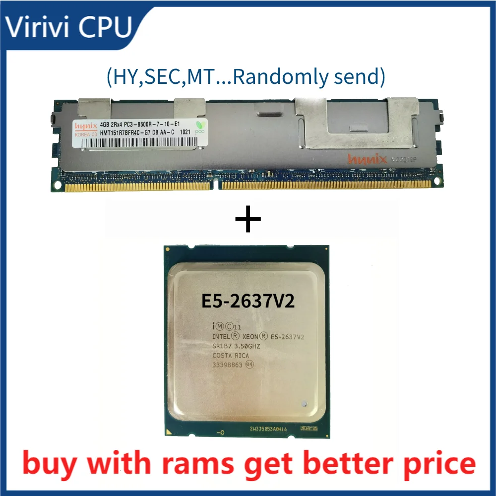 Серверная оперативная память DDR3 4G с радиатором 1066 МГц процессором E5-2637V 2 3 50 ГГц 15