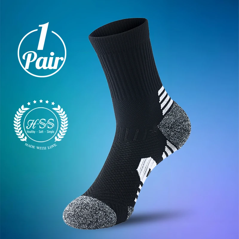 Men's Breathable Cotton Athletic Socks - 5 Pairs