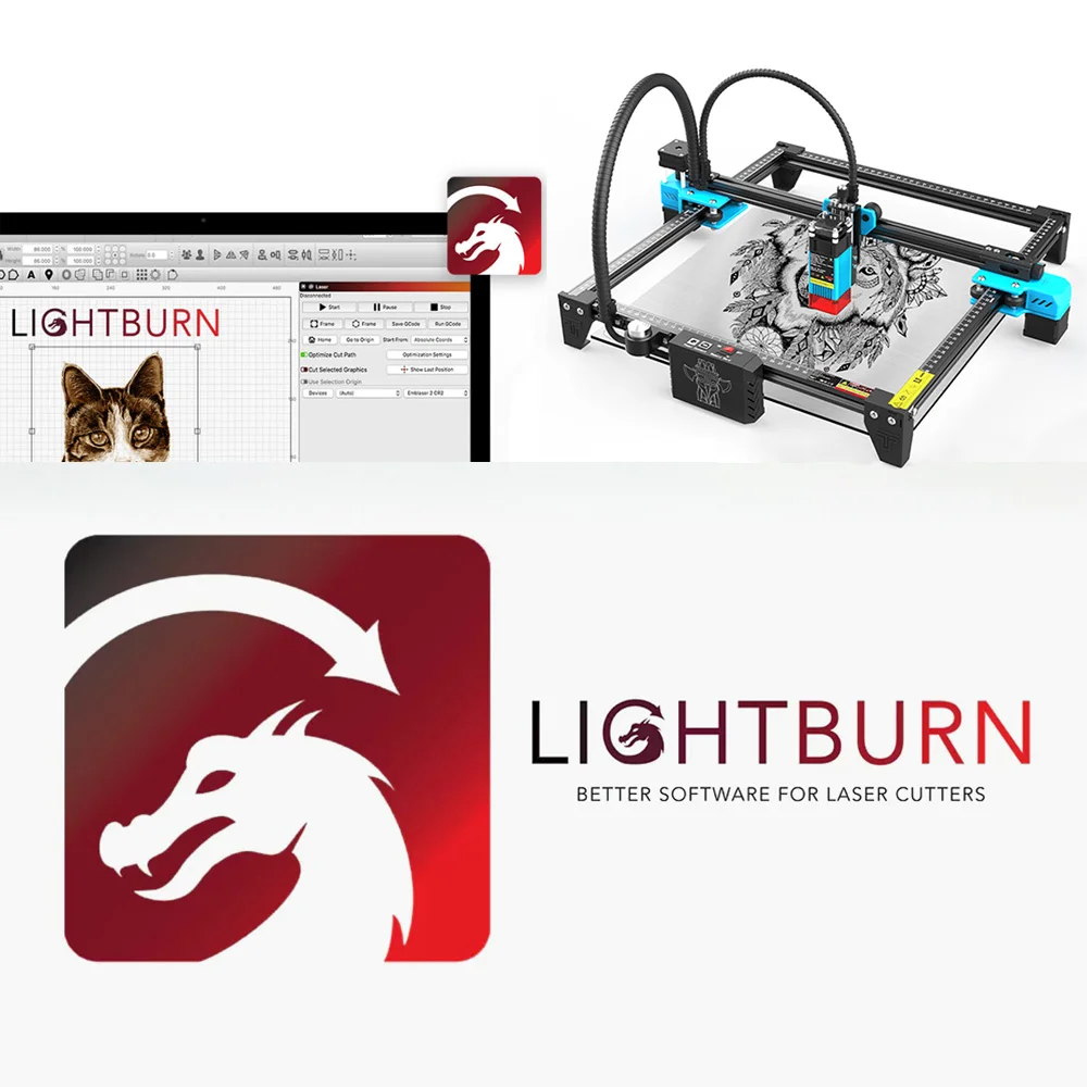 LightBurn Control Software License Key for Laser Engraver Cutter