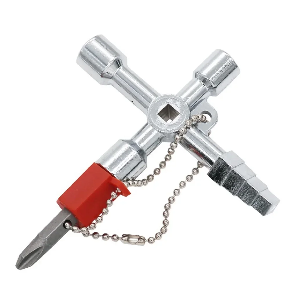 

4 Ways Multifunction Triangle Wrench Key Plumber Keys Triangle For Gas Electric Meter Cabinets Bleed Radiators