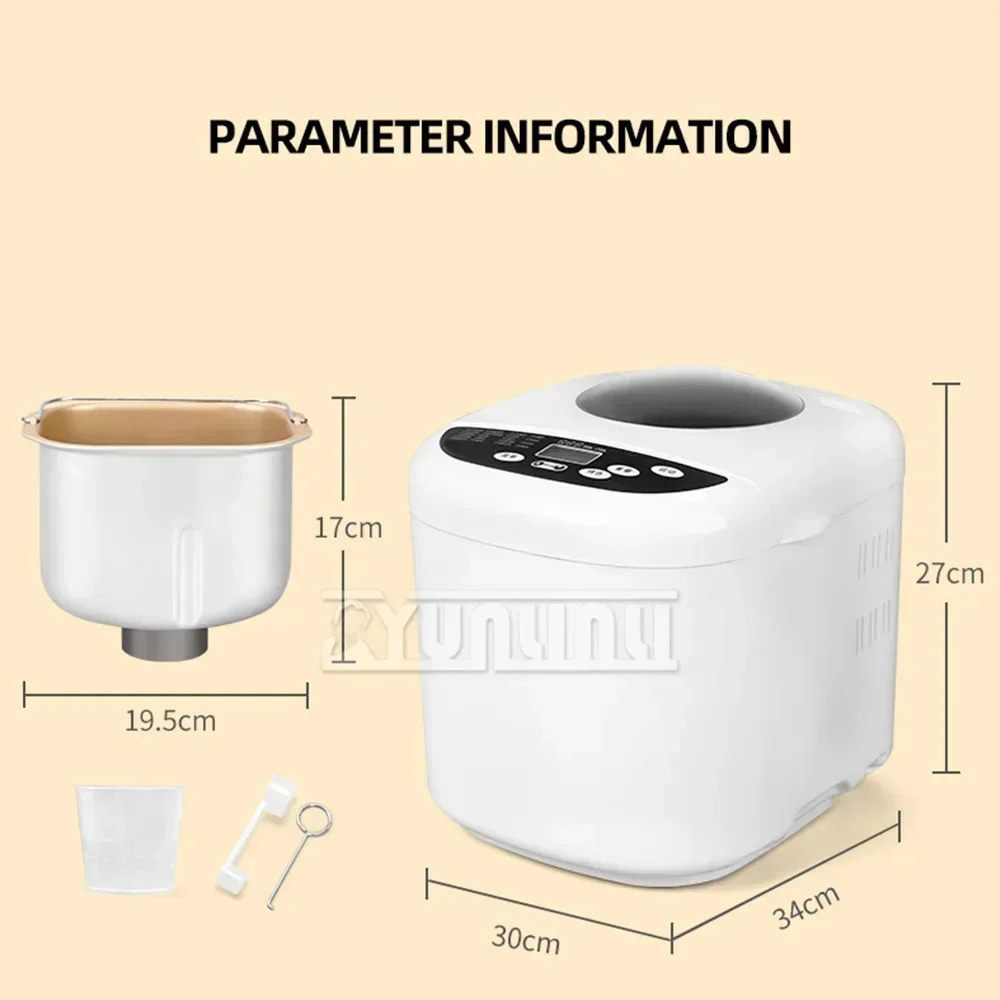Automatic Multifunction Bread Maker Household Intelligent Dough Mixer Kitchen Cooking Appliances 6