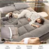 Memory Foam Mattress，Floor Futon Mattress,Thicken Fluffy Sleeping Pads,Portable Folding Tatami Mat,Floor Bed for Guest RV 4