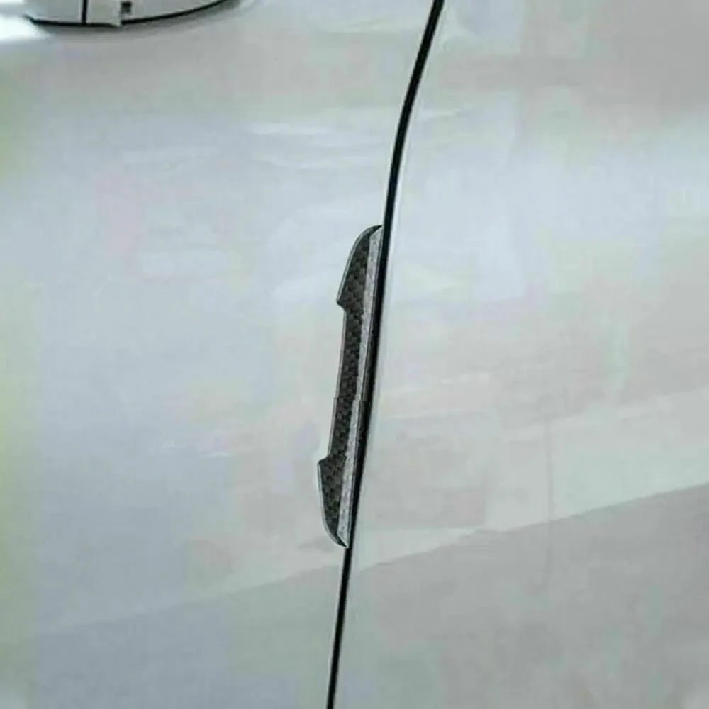4pcs 자동차 도어 스트립 안티 스크래치 스티커 탄소 섬유 가장자리 보호 스트립 측면 도어 몰딩 BMW 용 스커프 트림 스티커
