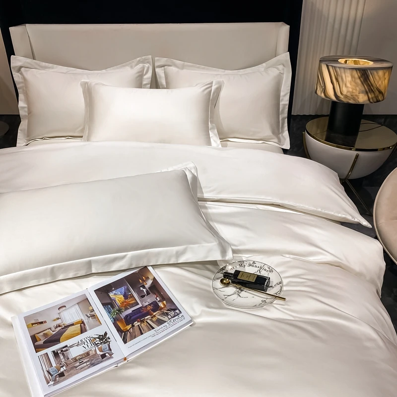 3pcs Set Luxury Bedding Set 100% Egyptian Cotton Duvet Cover Set Single Double Queen King Bed Cover Soft Quilt Cover Pillowcase 4