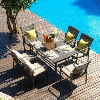 7-Piece Wicker Patio Set 1