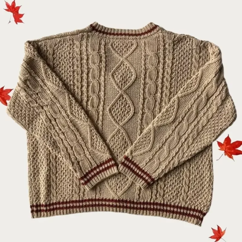 Autumn Leaves Cardigan Women Fall Winter Red Embroidered Knitted Sweater Female Maple Leaf Oversized Cardigan Y2k Folklore Girl 2